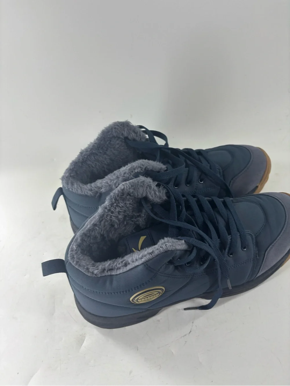 UPSOLO Men’s Winter Snow Boots Water Resistant Fur Lined Hiking Shoes Size 14